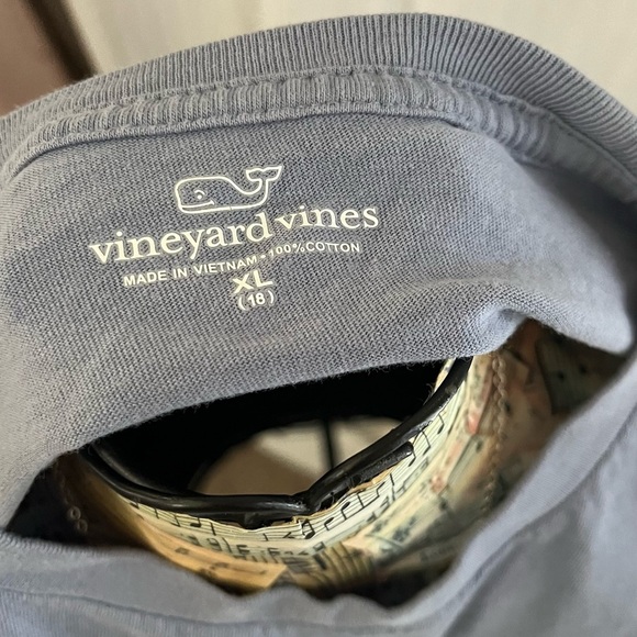 Vineyard Vines Blue Football Graphic Tee - Picture 4 of 4
